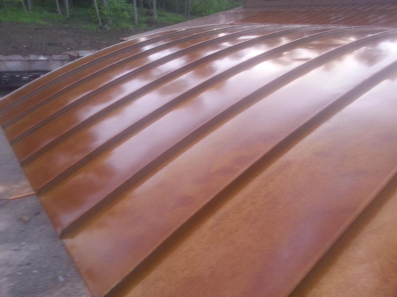 Corten standing seam roof