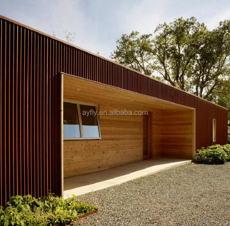 Corten corrugated panels