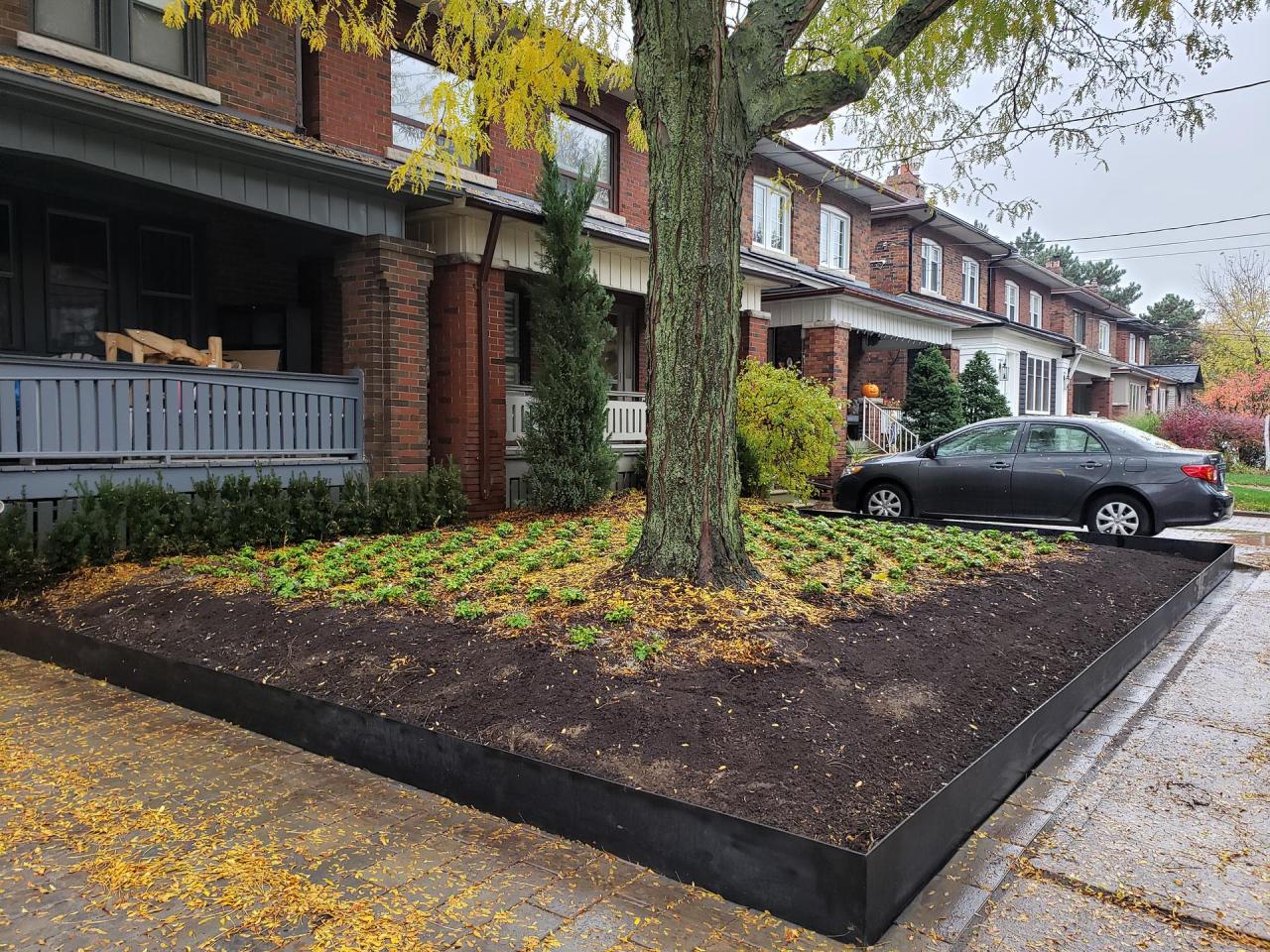 Corten steel corrugated panels