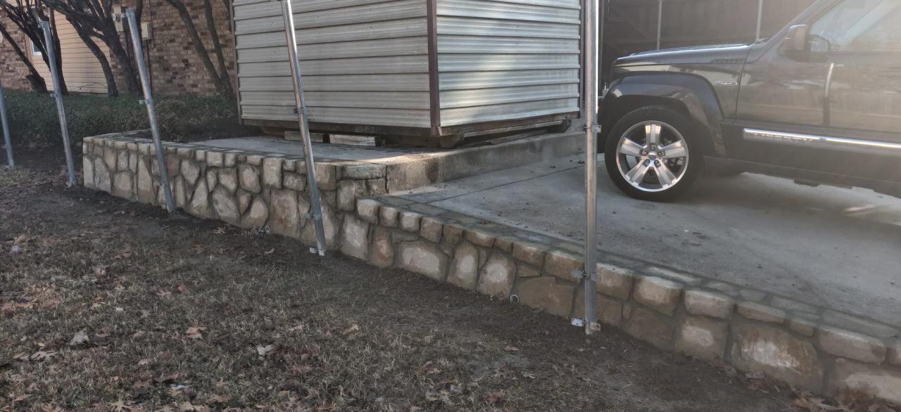 Milsap stone retaining wall